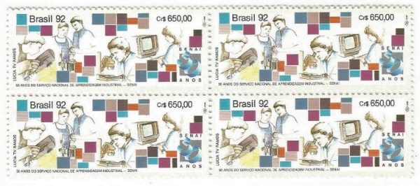 QC1814MINT - 50 ANOS DO SERVIÇO NACIONAL DE APRENDIZAGEM INDUSTRIAL - SENAI - 1992 - MINT
