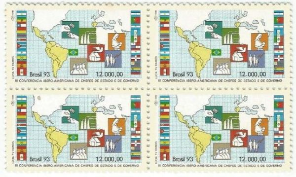 QC1842MINT - III CONFERÊNCIA IBERO-AMERICANA DE CHEFES DE ESTADO E DE GOVERNO, 13 a 16/7 - SALVADOR/BA - 1993 - MINT