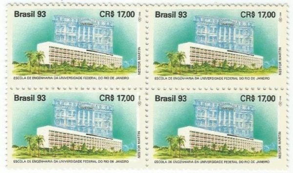 QC1860MINT - ESCOLAS DE ENGENHARIA NO BRASIL - UFRJ E USP - 200 ANOS DA ESCOLA DE ENGENHARIA DA UNIVERSIDADE FEDERAL DO RJ-UFRJ - 1993 - MINT