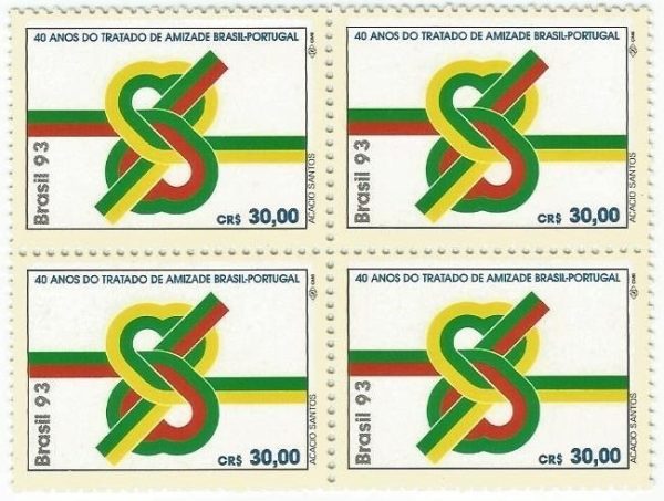 QC1872MINT - 40 ANOS DO TRATADO DE AMIZADE BRASIL/PORTUGAL - 1993 - MINT