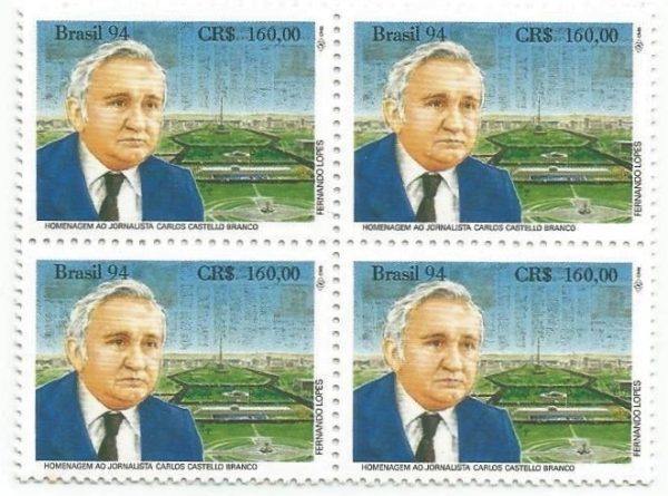 QC1889MINT - HOMENAGEM AO JORNALISTA CARLOS CASTELLO BRANCO - 1994 - MINT