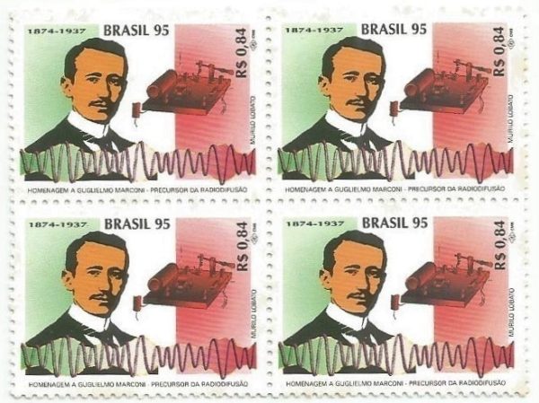 QC1941MINT - HOMENAGEM A GUGLIELMO MARCONI (1874-1937) - PRECURSOR DA RADIODIFUSÃO - 1995 - MINT