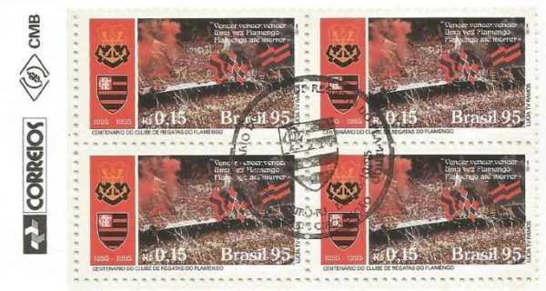 QC1968CBC - CLUBES DE FUTEBOL - CENTENÁRIO DO CLUBE DE REGATAS FLAMENGO - 1995 - CBC
