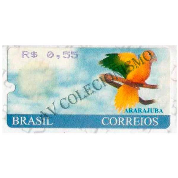 SE22 - Selo Etiqueta- Ararajuba - 2001