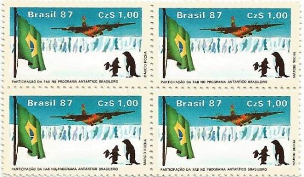 QC1544MINT - PARTICIPAÇÃO DA FAB NO PROGRAMA ANTÁRTICO - 1987 - MINT