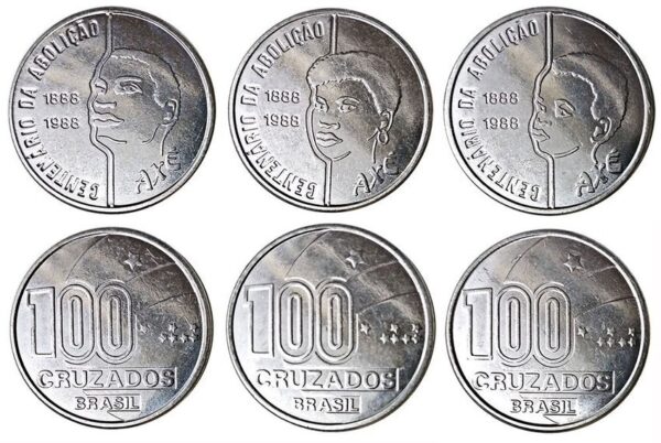 MVM 403 - Moeda 100 Cruzados - Série AXÉ - 100 Anos Abolição - 1988