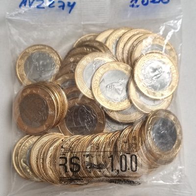 Sachê do Banco Central com 50 moedas de 1 Real - 2020