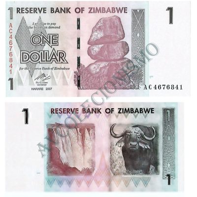 Cédula - Zimbabwe - Km065 - 1 Dollar - 2007 - FE