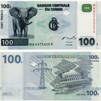 Cédula - CONGO - Km092a - 100 Francos - 2000 FE