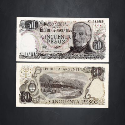 Cédula – Argentina – Km296 – 50 Pesos – 1974 a 75 – SOB