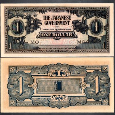 Cédula - Malásia - Ocupação Japonesa - Km- M05c - 1Dollar - 1942-44 - UNC
