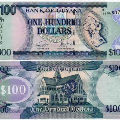 Cédula - Guyana - Km036e - 100 Dollar - 2022 - 158*68 - FE