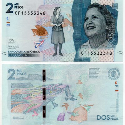 Cédula - Colombia - Km458j – 2000 Pesos – 2022 – 128*66 - FE