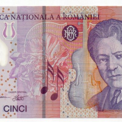 Cédula - Romenia - Km118b - 5 Lei - 2006 - 128*67 - Pllimero - FE