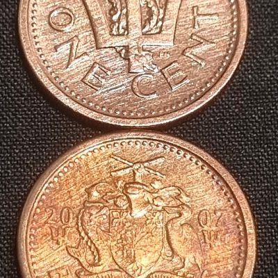 Moeda Barbados - Km010a - 1 Cent - 2007 - Cobre - 19 mm - 2,5 Gr