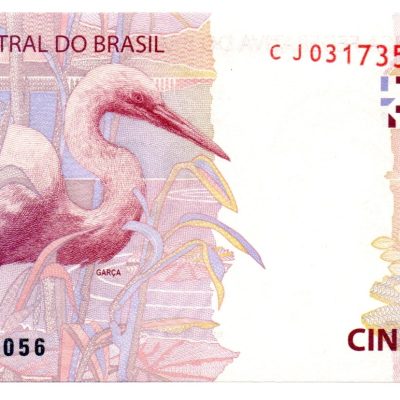 C344A - Cédula Brasil - 5 Reais - Série - CJ - 2015 - FE