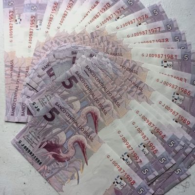 C3477A - Cédula Brasil - 5 Reais - Série - GJ - 2019 - FE - Data