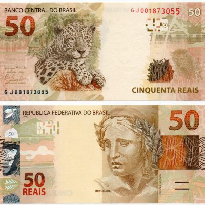 C368D - Cédula Brasil - 50 Reais - Série - GJ - 2016 - FE