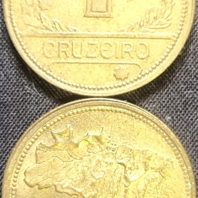 MVM 227c - Moeda 1 Cruzeiro - Bronze-alumínio - 1945 - Sem sigla - MBC