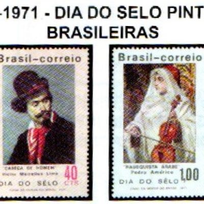 SC0701 a SC0702 - Serie Selos Brasil - Pinturas Brasileiras - Dia do SELO - 1971 - Novos