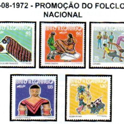 SC0744 a SC0748 - Serie Selos Brasil - Promoção dos Folclore Nacional - 1972