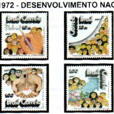 SC0759 a SC0762 - Serie Selos Brasil - Desenvolvimento Nacional - 1972 - Novos
