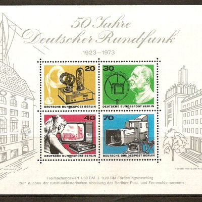 Berlin - Bloco Museu de  telecomunicações  - 1973 - MINT