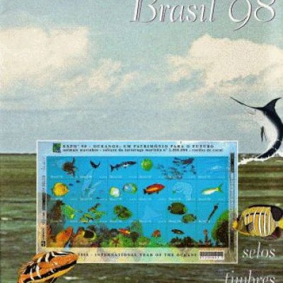 Fôlder dos Correios com a Coleção de Selos do Brasil - 1998