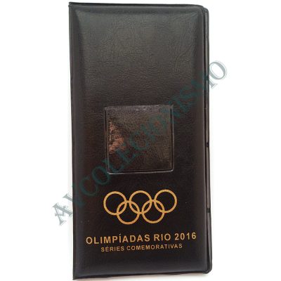 Álbum para as moedas comemorativas das olimpíadas + bandeira - Rio 2016