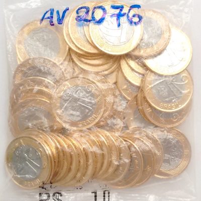 Sachê com 50 Moedas Olímpicas - Mascote Vinícius - 1 Real - 2016