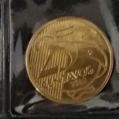 Lote com Serie de 5 Moedas da Segunda Família do Real - R$ 0,05 - R$ 0,10 - R$ 0,25 - R$ 0,50 - R$ 1,00 - 2018 - Brasil