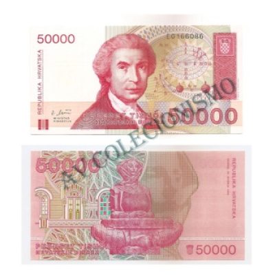 Cédula - Croácia - Km026 - 50000 Tisuca - 1993 - FE