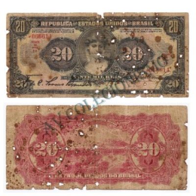 R185  - 20 Mil Reis - 1927 - Regular