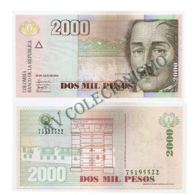 Cédula - Colombia - Km451  - 2000 Pesos - 2010 - FE