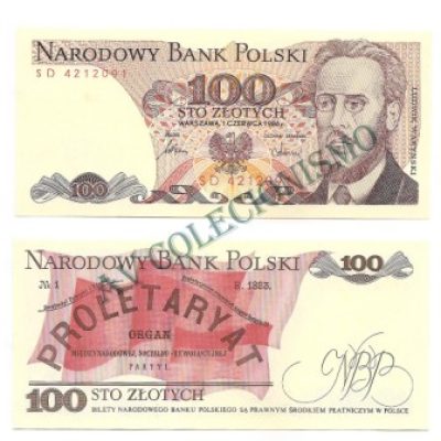 Cédula - Polonia - Km143e - 100 Slotych - 1986 - FE