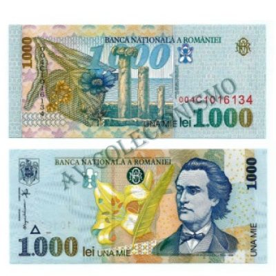 Cédula - Romênia - Km106 - 1000  Lei - 1998 - FE