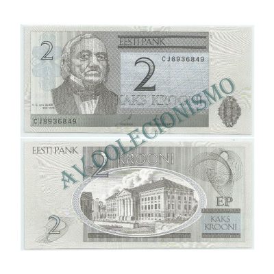 Cédula - Estônia - Km085b - 2 Coroas - 2007 - FE