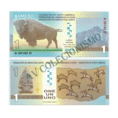 Cédula Fantasia - Federação da America do Norte  - 1 Amero - 2015 - FE
