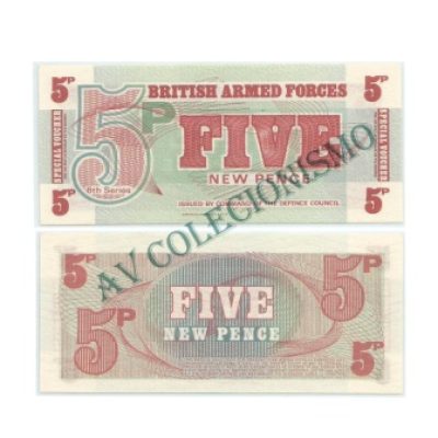 Cédula - Inglaterra - KmM44  -  5 Pence  -  VOUCHER - 1972 - FE