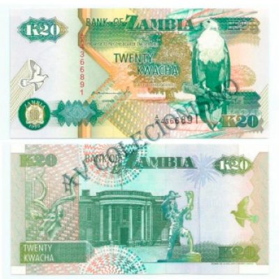 Cédula - Zambia - Km036a - 20 Kwacha - 1992 - FE