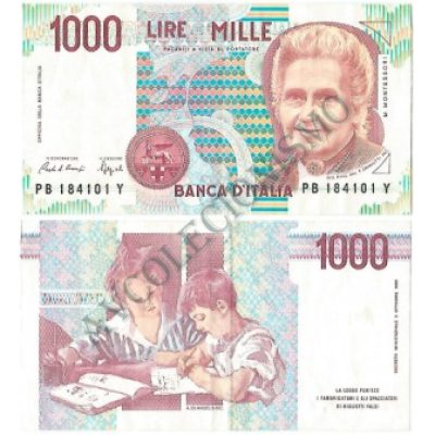 Cédula - Itália - Km114c - 1000 Lire - 1990 - FE