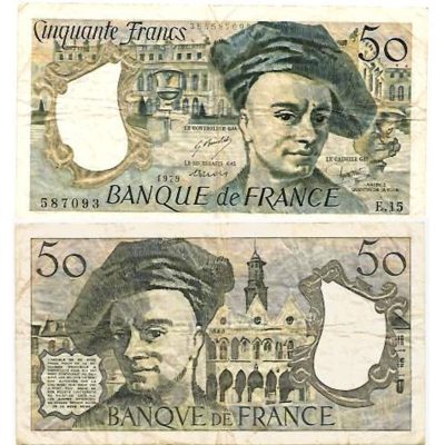 Cédula - França -  50 Francos - 1979 - Km152a - MBC+