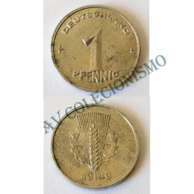 Moeda Alemanha - GDR - Km001 - 1 Pfennig - 1949A