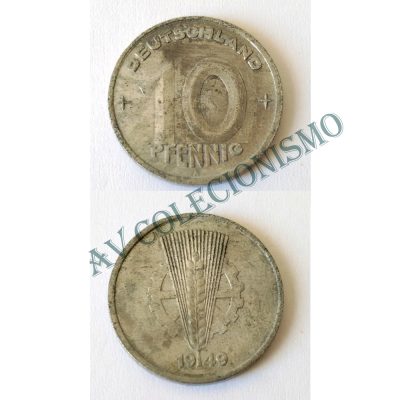 Moeda Alemanha - GDR - Km003 - 10 Pfennig - 1949A