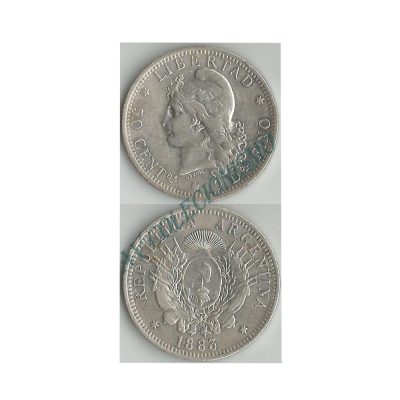Moeda Argentina - Km028 - 50 Centavos - 1883