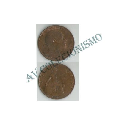 Moeda Inglaterra - Km0794.2 - 1 Penny - 1906