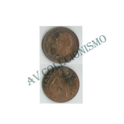 Moeda Inglaterra - Km0809 - 1/2 Penny - 1921