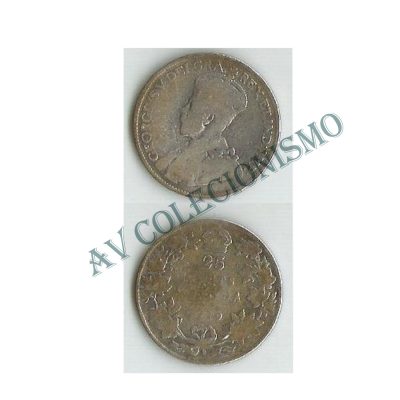 moeda canada - CAN - Km024 - 25 Centavos - 1919