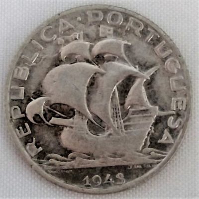 Moeda Portugal - Km580 - 2e1/2 Escudos - 1943