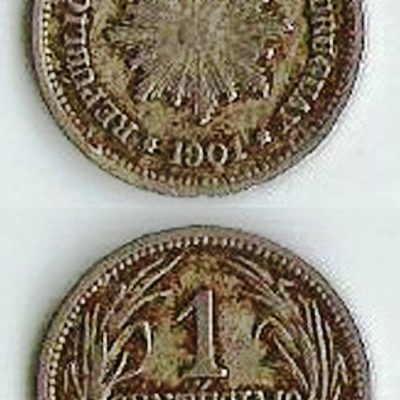 Moeda Uruguai - Km019 - 1 Centésimo - 1901